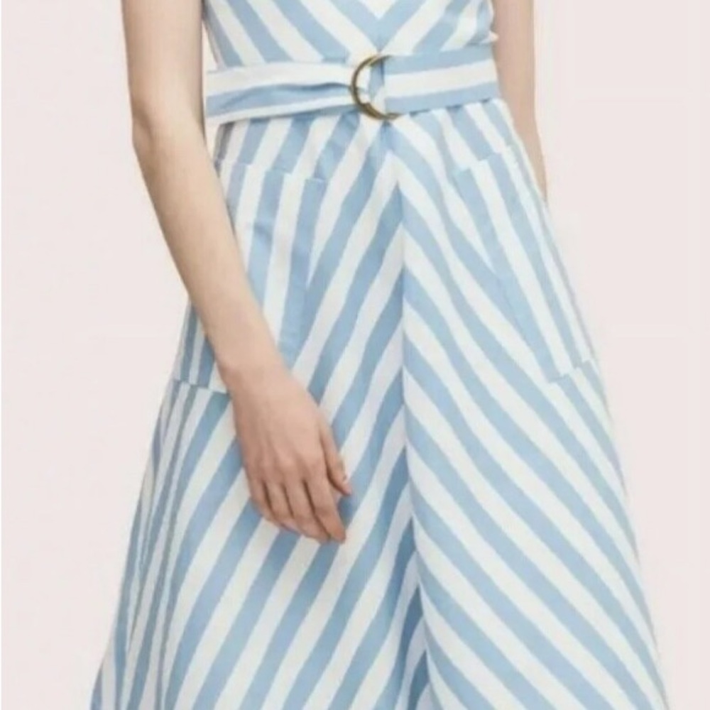 Kate Spade Blue and White Striped Dress